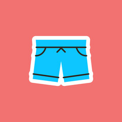 summer sticker illustration in cartoon style