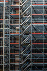 Scaffolding and stairs for the restoration of a German cathedral