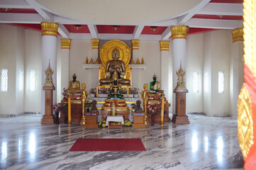Statues of Goutam Buddhya at Comilla Monastry