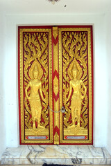 Ornamental door at the Buddhist Monastry