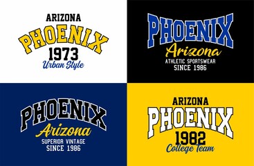 Set Phoenix vintage design graphic typography for t-shirt - 507620011
