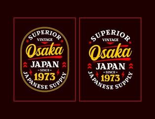 Osaka design graphic typography for t-shirt