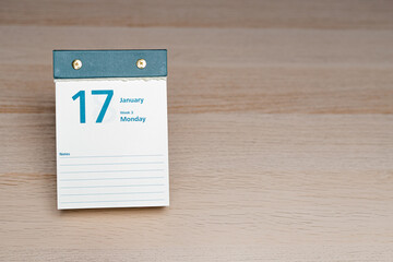 Page from Calendar - January 17