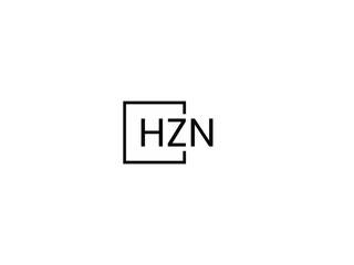 HZN letter initial logo design vector illustration