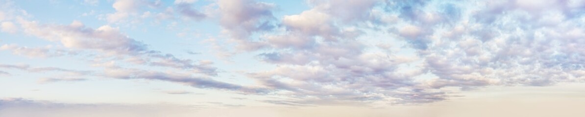 Panoramic landscape of sky clouds