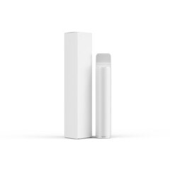 Vape electronic cigarette, eliquid, blank, 3d, 1600 puff, on white