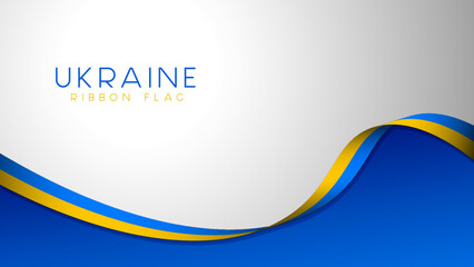Ukraine ribbon flag 