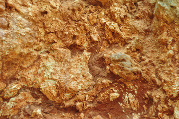 Rough Textured Rock on Seaside Cliff in Close Up 