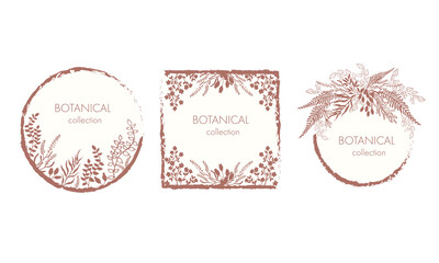 ボタニカルフレーム・植物の線画・ナチュラルフレーム_04