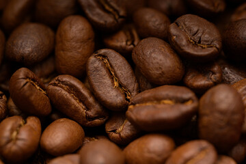Nahaufnahme Kaffeebohnen Makro close up coffee beans