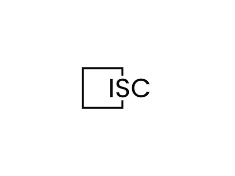 ISC Letter Initial Logo Design Vector Illustration