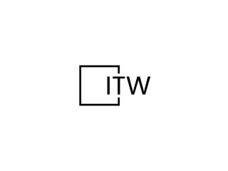 ITW letter initial logo design vector illustration