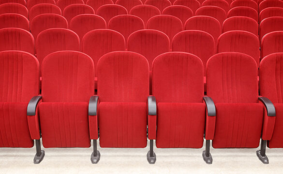 Seats in cinema theater opera concert hall. Audience place concept