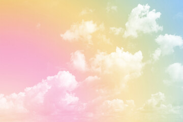 Obraz na płótnie Canvas Pastel of sky and soft cloud abstract background