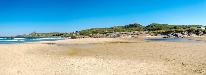 Hellesto beach and scenic coastal rocky landscape, Stavanger, Norway, May 2018