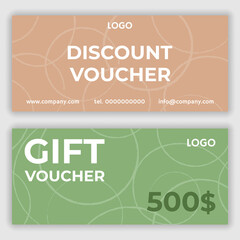 Discount voucher design. Vector illustration