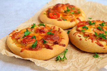 Homemade mini pizza