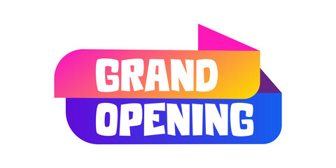 Grand opening labels banners. Grand opening banner flyer template 