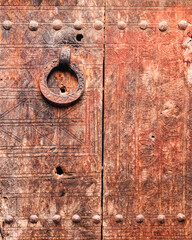 old wooden vintage door from west morocco