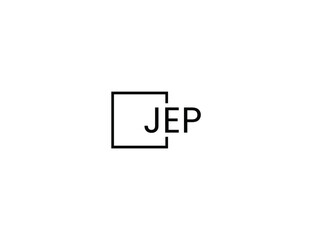 JEP letter initial logo design vector illustration	
