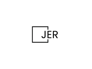 JER letter initial logo design vector illustration	