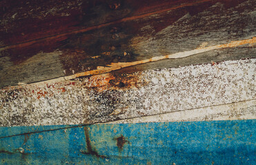 Fototapeta premium Background and texture of old wooden boat