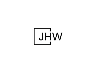 JHW letter initial logo design vector illustration	