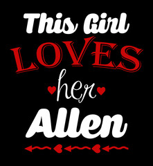 This Girl Loves Her Allen. 