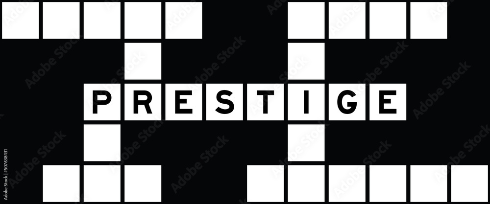 Canvas Prints Alphabet letter in word prestige on crossword puzzle background