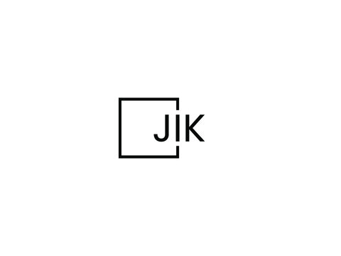 JIK letter initial logo design vector illustration	