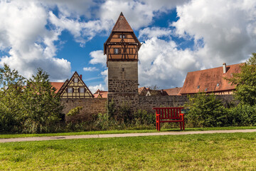 Dinkelsbühl, Germany. Peasant tower and city wall