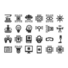 Artificial Intelligence Icon Set