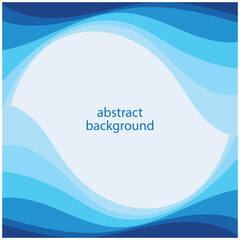 Blue wave vector abstract background flat design stock illustration