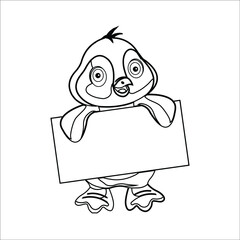 PENGUIN COLORING PAGE FOR KIDS