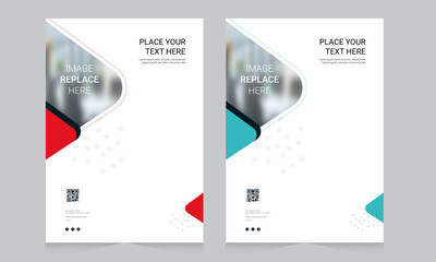 Cover design for annual report and business catalog, magazine, flyer or booklet. Brochure template layout. A4 cover vector EPS-10