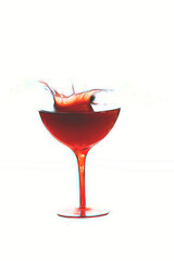 Wine eruption in a glass