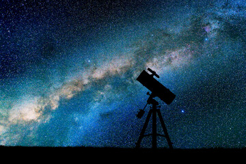 星空と天体望遠鏡