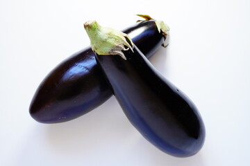 eggplants isolated on white background