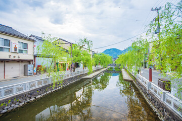 Fototapeta premium 兵庫県 早朝の城崎温泉・風景 