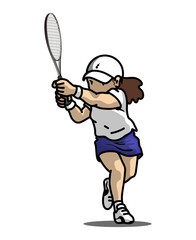 テニス　バックハンド