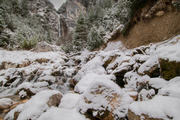Dalfazer wasserfall during winter (Tyrol, Austria)