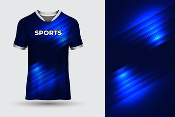 Shinny blue gradient T shirt sports abstract jersey suitable for racing, soccer, gaming, motocross, gaming, cycling