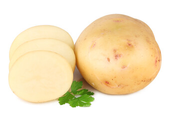 Potatoes isolated on white background