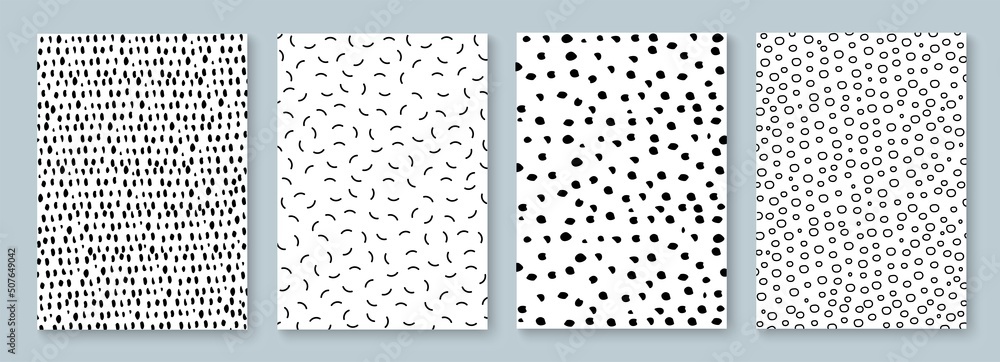 Aufkleber set of seamless patterns. abstract geometric design. textures for printing on paper and fabric. vect