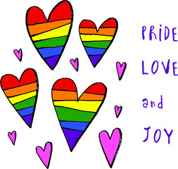vector heart with raimbow flag for equality right lgbt