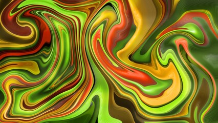 Colorful liquid painting background. Highly detailed colorful vibrant abstract painting for use as backgrounds, textures and overlays