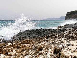 waves and rocks