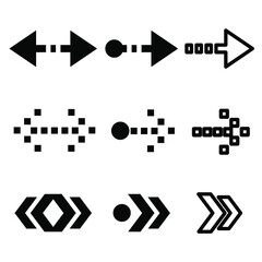 Flat design arrow direction collection