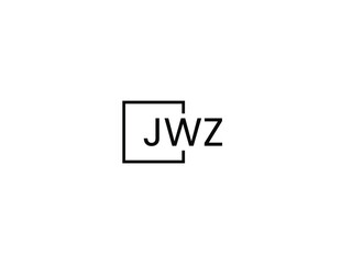 JWZ letter initial logo design vector illustration