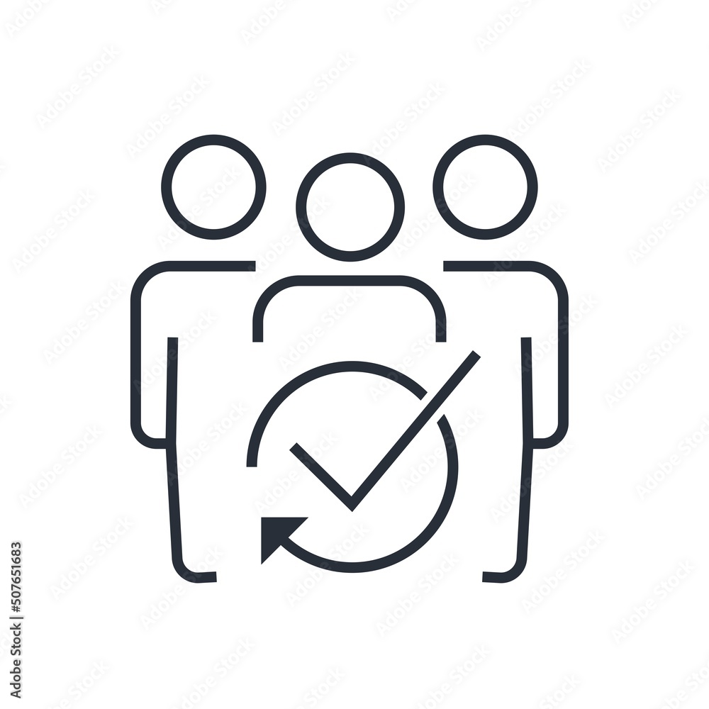 Poster a set of specialists. kit of professionals.vector linear icon isolated on white background